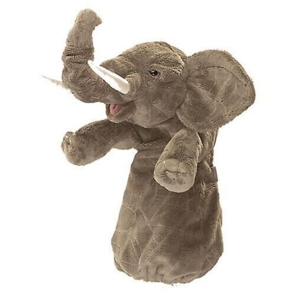 Folkmanis Gray Elephant Stage Puppet 14" Mouth, trunk and Front legs move NEW - Picture 3 of 7